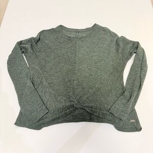 Smash! Barcelona Green Twist Front Crossover Open Back Knit Top S/M